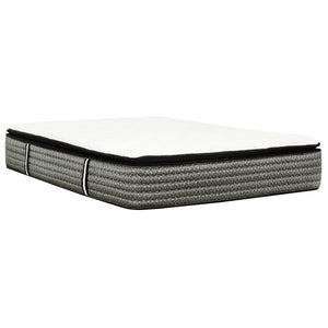 English Elm Premium Majesty 16" Pocket Coil Hybrid Mattress with Euro Top, Gel Memory Foam Cooling Comfort Grey+White 80 L x 15 W x 15 H B011P206781
