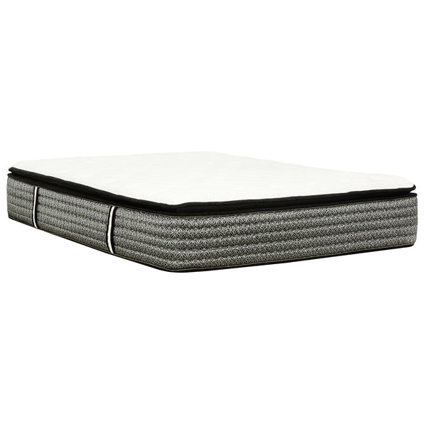 English Elm Premium Majesty 16" Pocket Coil Hybrid Mattress with Euro Top, Gel Memory Foam Cooling Comfort Grey+White 80 L x 15 W x 15 H B011P206781