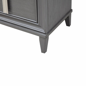 Homeroots 29" Dark Gray Two Drawer Contemporary Wood Nightstand   399260