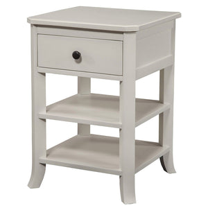 Homeroots Mahogany White One Drawer Flair Nightstand   399268
