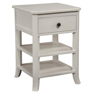 Homeroots Mahogany White One Drawer Flair Nightstand   399268