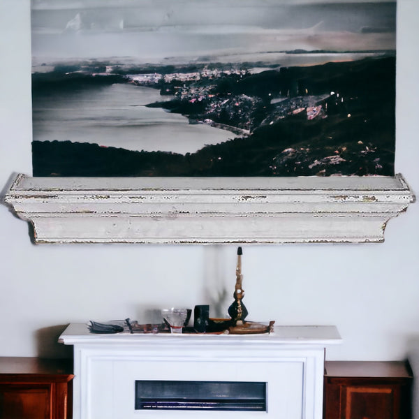 Homeroots 5" Wall Mounted Shelving Unit  Solid Wood 399281