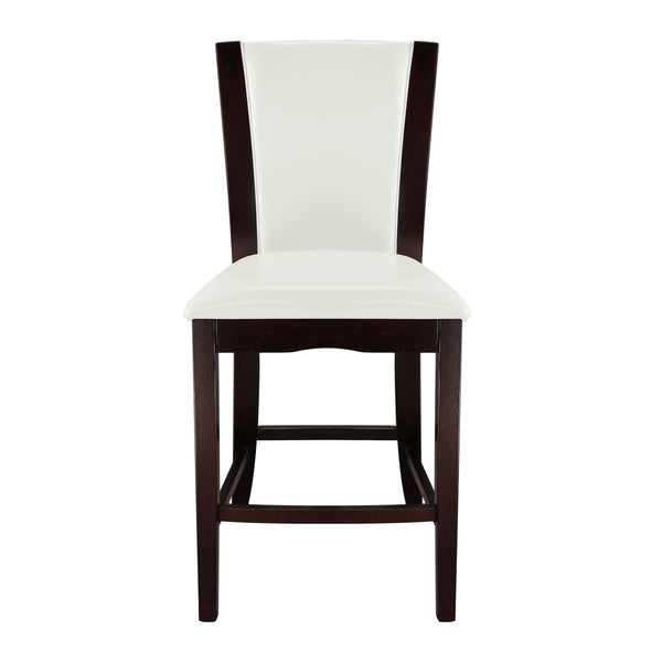 English Elm Modern Daisy Dining Side Chairs Set of 2 with Sleek Curves Faux Leather Upholstery Hardwood Frame Durable Comfort 19" Seat Height Espresso,White 43 L x 11 W x 20 H B011P255725