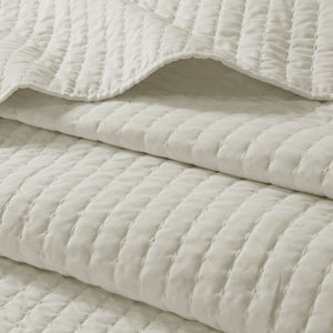 English Elm 3 Piece Keaton Reversible Quilt Set Full/Queen – Brushed Microfiber, Channel Stitching, Antimicrobial Freshness Protection Cream 15.35 L x 17.72 W x 6.3 H B035129045