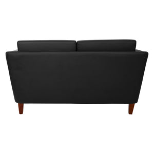 OSP Home Furnishings Loveseat Commercial Grade Faux Leather Two Seat Sofa with Cherry Wood Legs for Offices Loveseat SL59402-U65