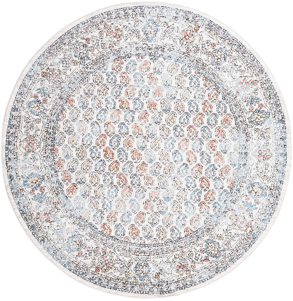 Unique Loom Aramis Solal Machine Made Tribal Rug Multi, Black/Brown/Light Blue/Olive/Rust Red 7' 1" x 7' 1"