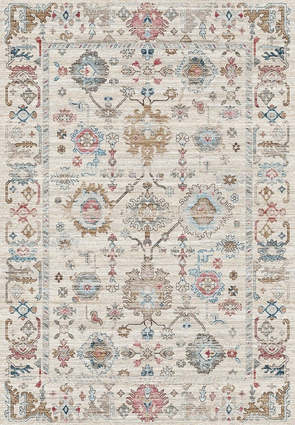 English Elm Oxford Traditional Polyester Area Rug Stain Resistant Low Pile for Living Room B186P428892