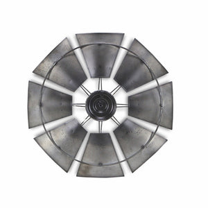 Homeroots Metal Windmill Shaped Wall Decor  Steel 399594
