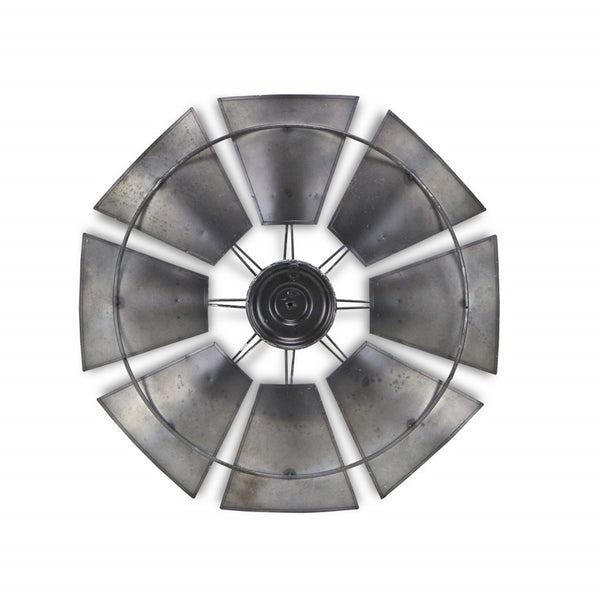 Homeroots Metal Windmill Shaped Wall Decor  Steel 399594