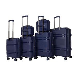 English Elm 6-piece Hard Shell Spinner Luggage Set Expandable Polypropylene with Combo Lock Blue T3292P328874