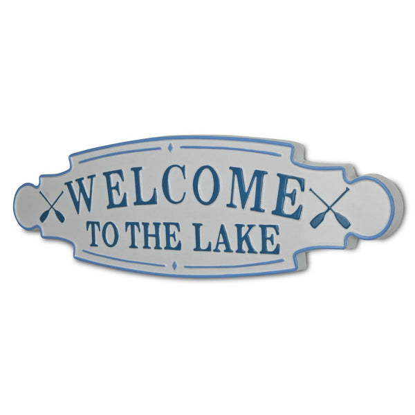 Homeroots Welcome To The Lake Metal Wall Plate  Steel 399600