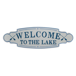 Homeroots Welcome To The Lake Metal Wall Plate  Steel 399600
