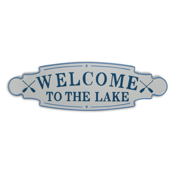 Homeroots Welcome To The Lake Metal Wall Plate  Steel 399600