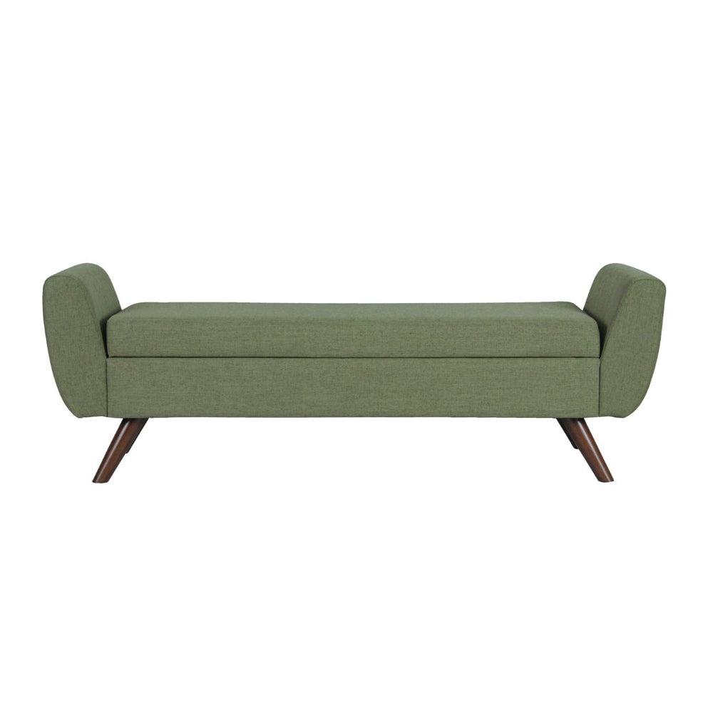 English Elm Rae Upholstered Storage Ottoman Bench with Arms Woven Fabric Bedroom Entryway B056P416983