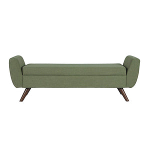 English Elm Rae Upholstered Storage Ottoman Bench with Arms Woven Fabric Bedroom Entryway B056P416983