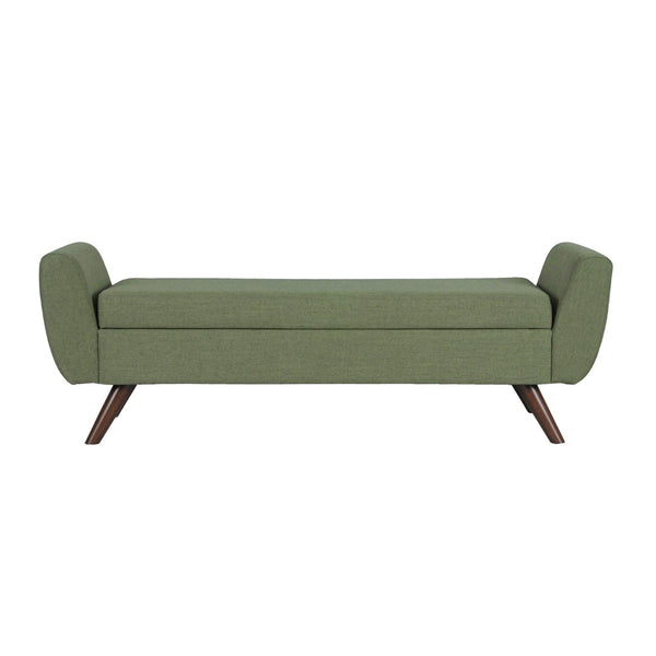 English Elm Rae Upholstered Storage Ottoman Bench with Arms Woven Fabric Bedroom Entryway B056P416983