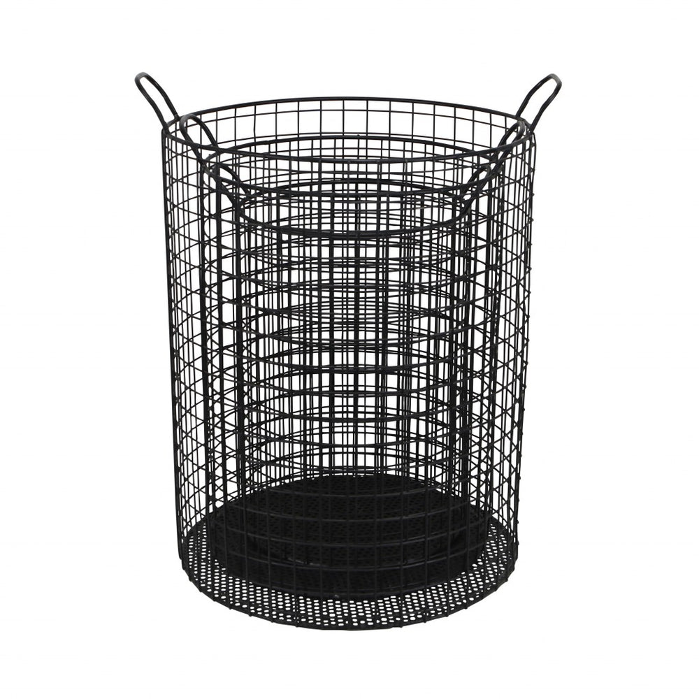 Homeroots Set Of Three Metal Wire Storage Baskets  Steel 399672