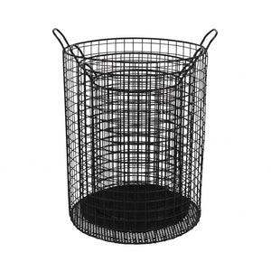 Homeroots Set Of Three Metal Wire Storage Baskets  Steel 399672