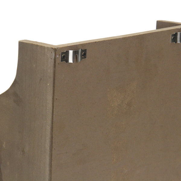 Homeroots Two Tier Wooden Chalkboard Wall Storage  Solid Wood 399686