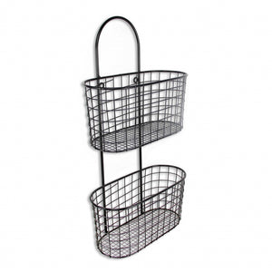 Homeroots Black Metal Wire Hanging Storage  Steel 399690