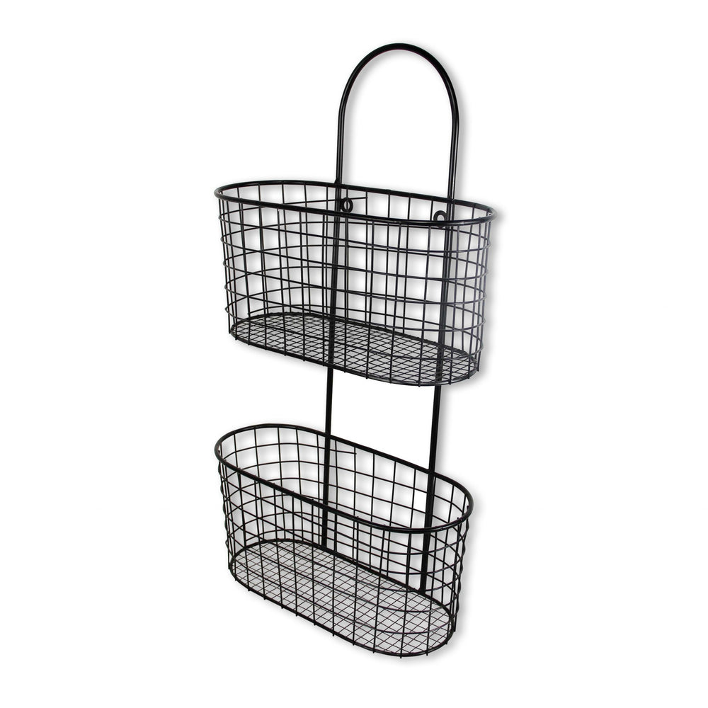 Homeroots Black Metal Wire Hanging Storage  Steel 399690