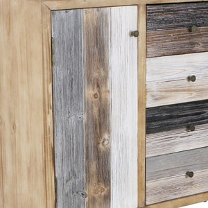 HomeRoots 28" Multi-Color Four Drawer Sideboard - Stylish, Durable Storage Solution for Dining or Living Spaces 399698