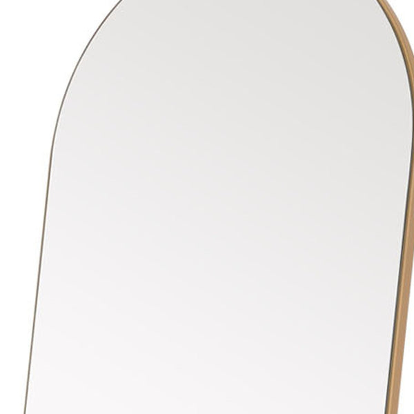 Homeroots Arched Gold Standing Mirror Gold Glass,Wood 399772