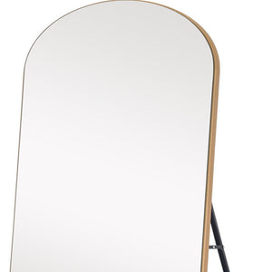 Homeroots 71" Gold Arch Wood Framed Full Length Standing Mirror  Glass,Wood 399775