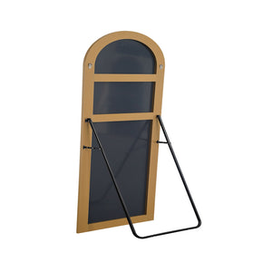 Homeroots 71" Gold Arch Wood Framed Full Length Standing Mirror  Glass,Wood 399775