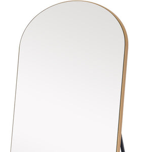 Homeroots 71" Gold Arch Wood Framed Freestanding Standing Mirror  Glass 399777