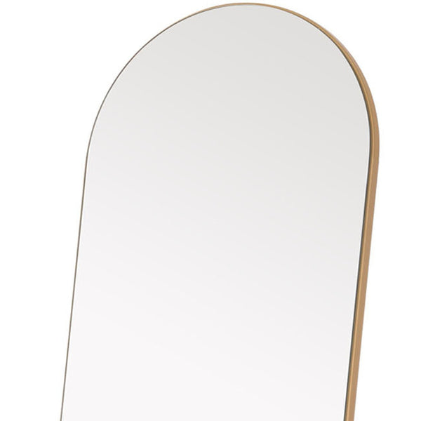 Homeroots 71" Gold Arch Wood Framed Freestanding Standing Mirror  Glass,Wood 399778