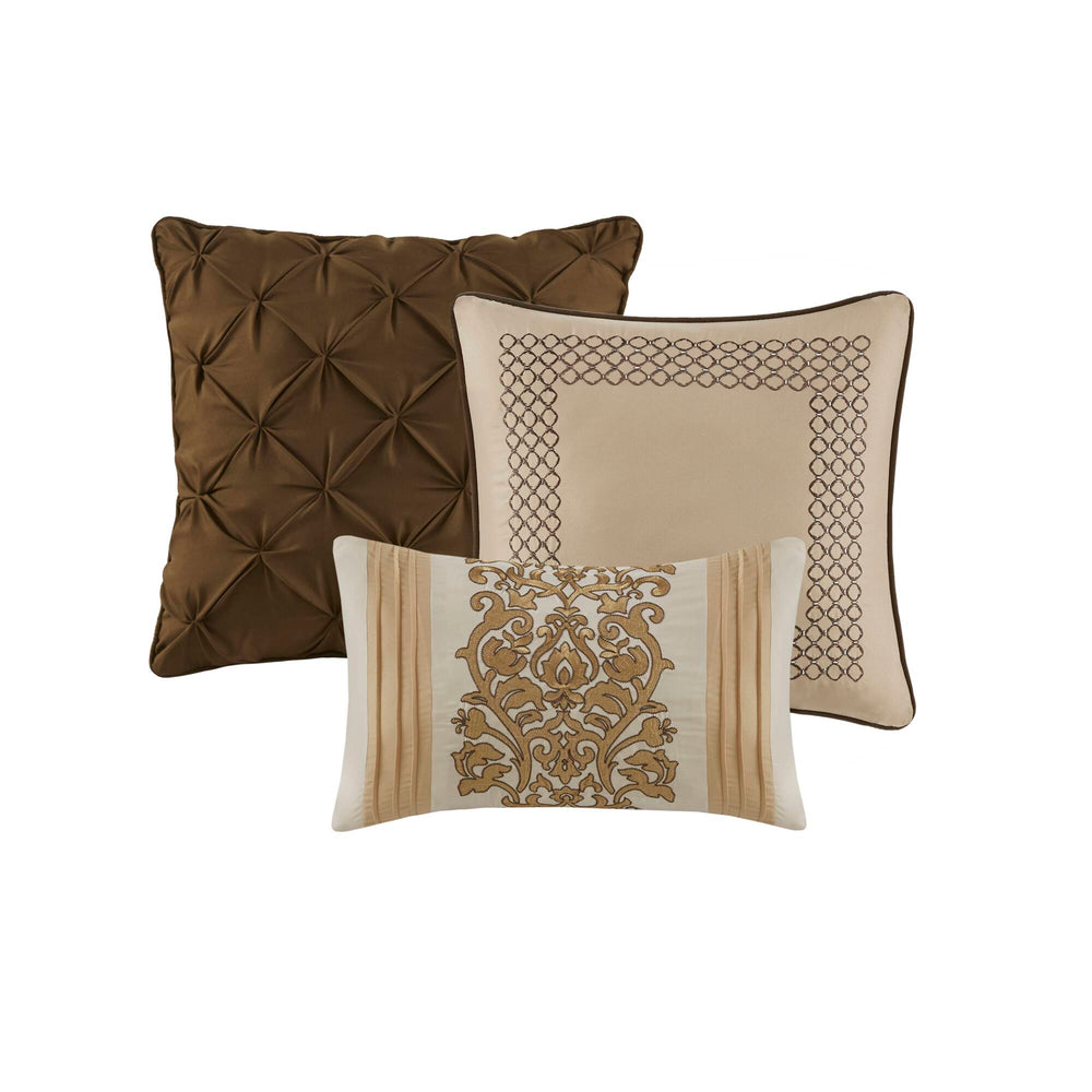 English Elm 6 Piece Jacquard Comforter Set For King/Cal King Beds - Luxurious, Cozy & Easy-Care With Pillows B035P280389