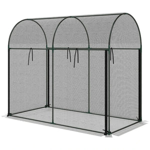 English Elm Spacious Garden Crop Cage Steel Frame Raised Bed Protection Tent with Zippered Door T3971P468406