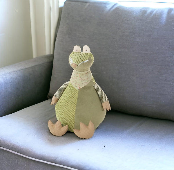 Homeroots 26" Green Novelty Fabric Throw Pillow - Decorative & Cozy Accent For Sofa, Chair, Or Bed Ensemble   399816