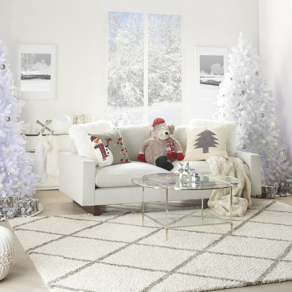 Homeroots Grey 23" X 24" Novelty Polyester Throw Pillow   399817