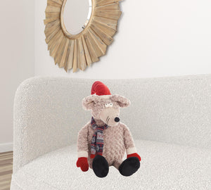 Homeroots Grey 23" X 24" Novelty Polyester Throw Pillow   399817