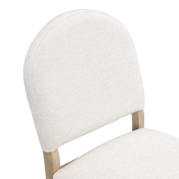 English Elm Christopher Knight Home® - Dining Mid Century Fabric Upholstered Armless Side Chairs Set of 2 with Rubberwood Frame and Tapered Legs, Comfortable Backrest, Easy Assembly Beige,Natural Ash N771P361492A