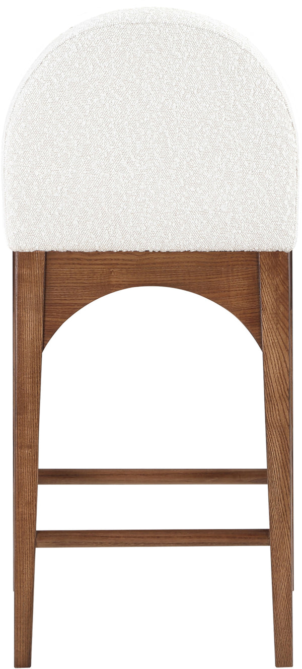 Waldorf Cream Boucle Fabric Stool 399Cream-C Meridian Furniture