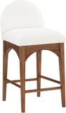 Waldorf Cream Boucle Fabric Stool 399Cream-C Meridian Furniture