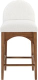 Waldorf Cream Boucle Fabric Stool 399Cream-C Meridian Furniture