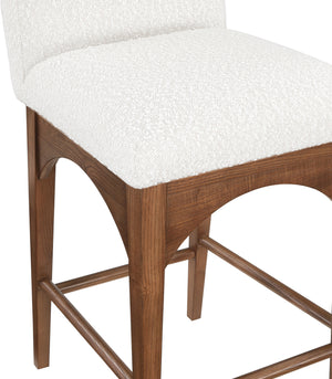 Waldorf Cream Boucle Fabric Stool 399Cream-C Meridian Furniture