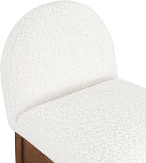 Waldorf Cream Boucle Fabric Stool 399Cream-C Meridian Furniture