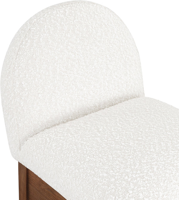 Waldorf Cream Boucle Fabric Stool 399Cream-C Meridian Furniture