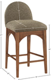 Waldorf Olive Boucle Fabric Stool 399Olive-C Meridian Furniture