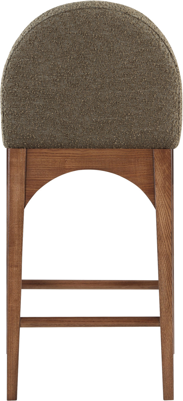 Waldorf Olive Boucle Fabric Stool 399Olive-C Meridian Furniture