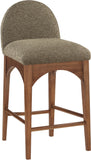 Waldorf Olive Boucle Fabric Stool 399Olive-C Meridian Furniture