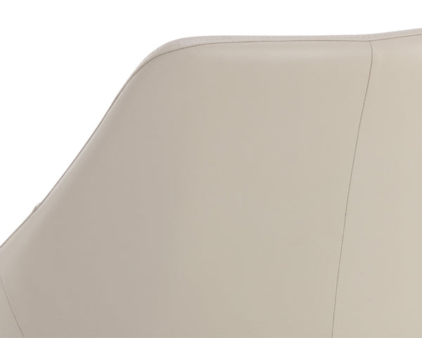 Sunpan Galen Dining Chair - Stylish Modern Design in Premium Leather for Ultimate Comfort and Elegance Linea Light Grey Leather