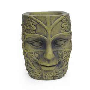 English Elm Christopher Knight Home® - MGO Antique Green Garden Urn Planter – Cast Stone Magnesium Oxide, Weather-Resistant, Ready-to-Use Decor 65279.00GRN