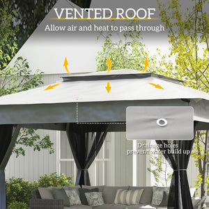English Elm Easy Pop up Gazebo Outdoor Screen House with Vented Roof Mesh Walls and Carry Bag T3971P426149