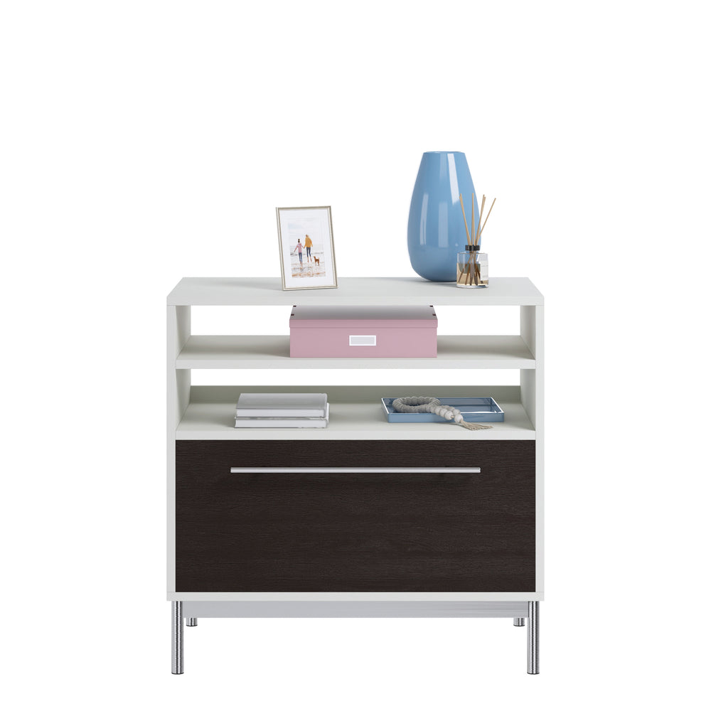English Elm Lateral File Cabinet – Modern White Finish With Full-Extension Drawers, Perfect For Small Spaces! B356P354428